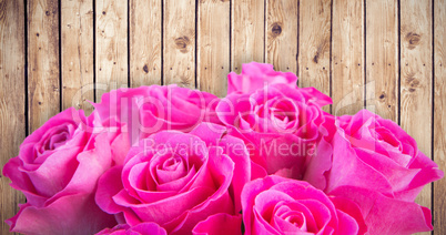 Composite image of pink flowers