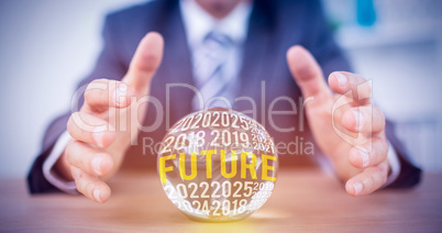 Composite image of the word future