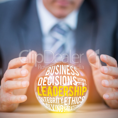 Composite image of the word leadership