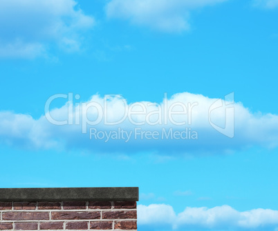 Composite image of red brick wall