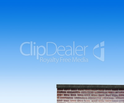 Composite image of red brick wall