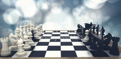 Composite image of black and white chess pawns defecting