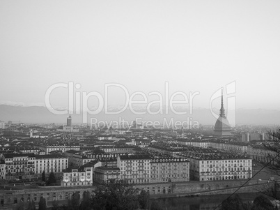 Turin skyline in the morning