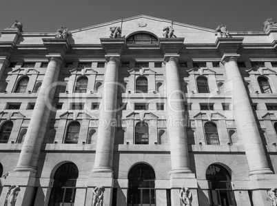 Milan stock exchange in Milan