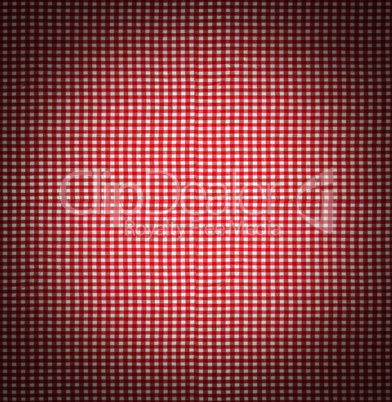 Seamless tileable texture - red checkered tablecloth fabric