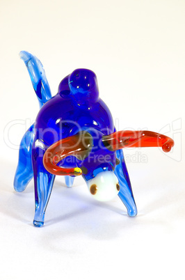 Glass souvenir in the form of a bull