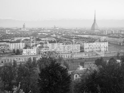 Turin skyline in the morning