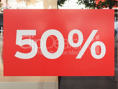 Sales discount sign