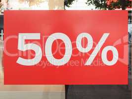 Sales discount sign