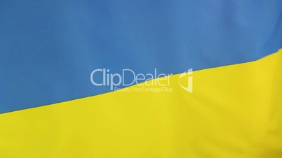 Moving national flag of Ukraine in slow motion