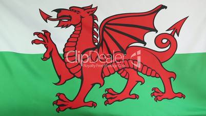 Moving national flag of Wales