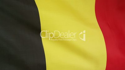 Moving national flag of Belgium, slow motion