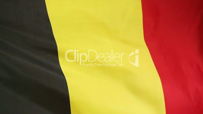 Moving national flag of Belgium
