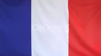 Moving national flag of France