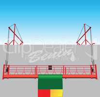 Technological hoist and the flag of Benin