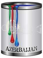 Three colors the flag of Azerbaijan