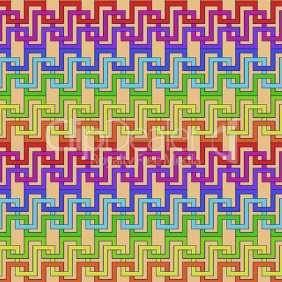 Multicolor ornamental seamless pattern