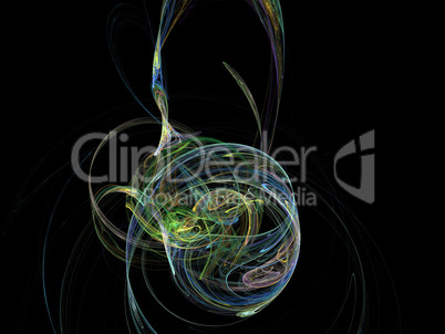 image of one Digital Fractal on Black Color image of one Digital Fractal on Black Color