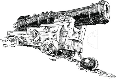 Cannon pirate vector graphics