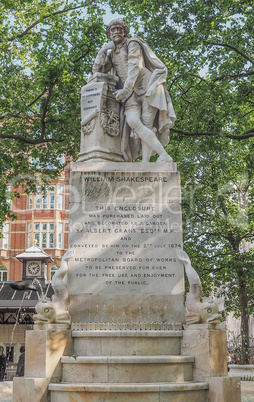 Shakespeare statue in London UK