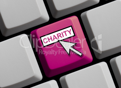 Tastatur zeigt Charity