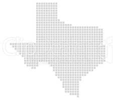 Pixelkarte Bundesstaat USA: Texas