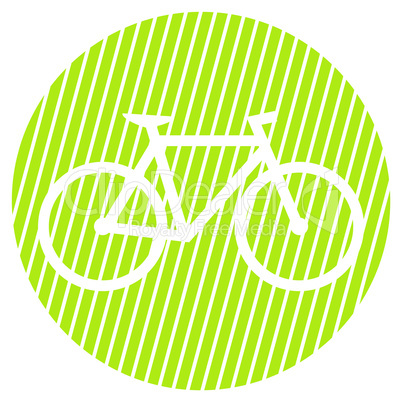 Gestreifter Kreis Fahrrad Symbol