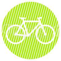 Gestreifter Kreis Fahrrad Symbol