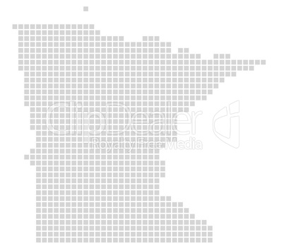 Pixelkarte Bundesstaat USA: Minnesota