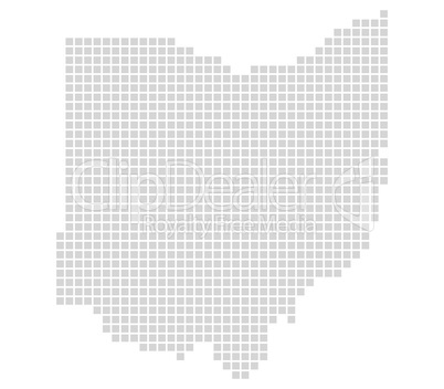 Pixelkarte Bundesstaat USA: Ohio