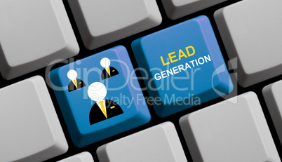 Tastatur zeigt Lead Generation online