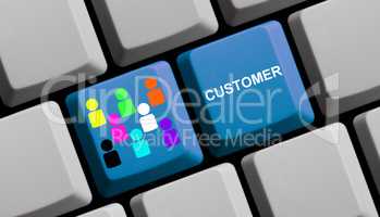 Tastatur zeigt online Customer