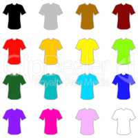 16 farbige Shirts