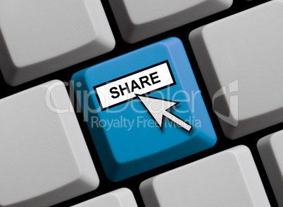 Tastatur zeigt Share