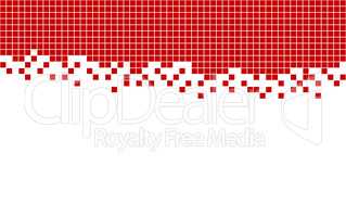 Pixelhintergrund mit ungleichmäßiger Kante rot