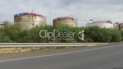Driving Near to a Oil Refinery, Huelva Spain