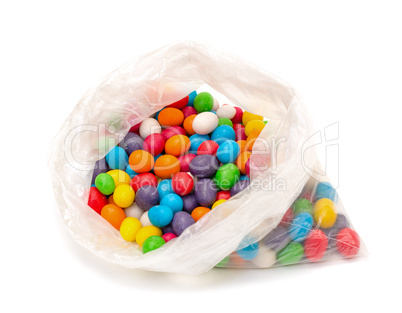 Plastic Bag with Multicolored Sweet Candy