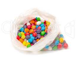 Plastic Bag with Multicolored Sweet Candy