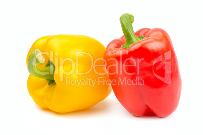 bell peppers isolated on white background