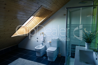 Modern Bathroom Interior with Ceramic Fixtures