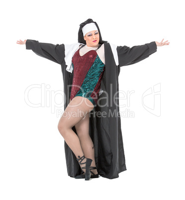 Actor Drag Queen Dressed as Nun