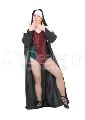 Actor Drag Queen Dressed as Nun