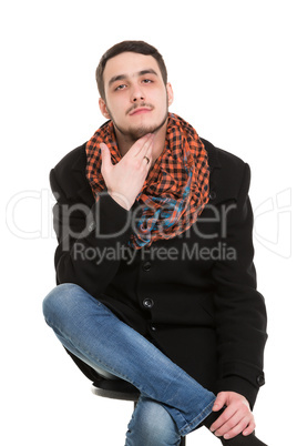 Young Casual Unshaved Man