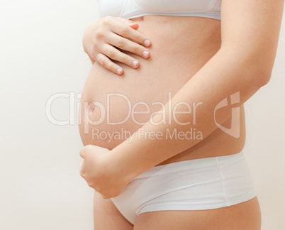 Belly of a pregnant woman