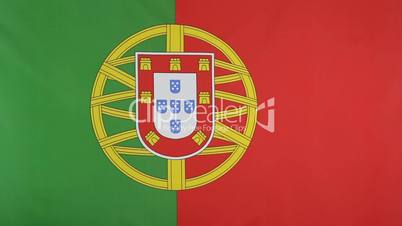 Fabric flag of Portugal