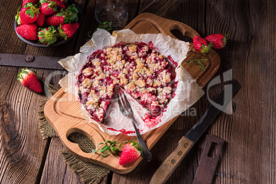 strawberry chocolate tart