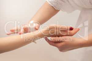 Hand massage with nourishing oils