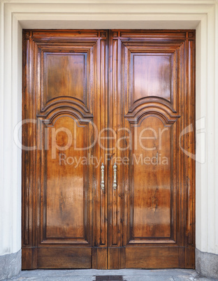 Ancient wooden door