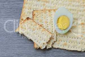 Pesach Still-life with  and matzoh jewish passover bread