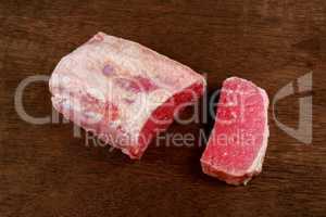 Fresh raw beef steak isolated on white